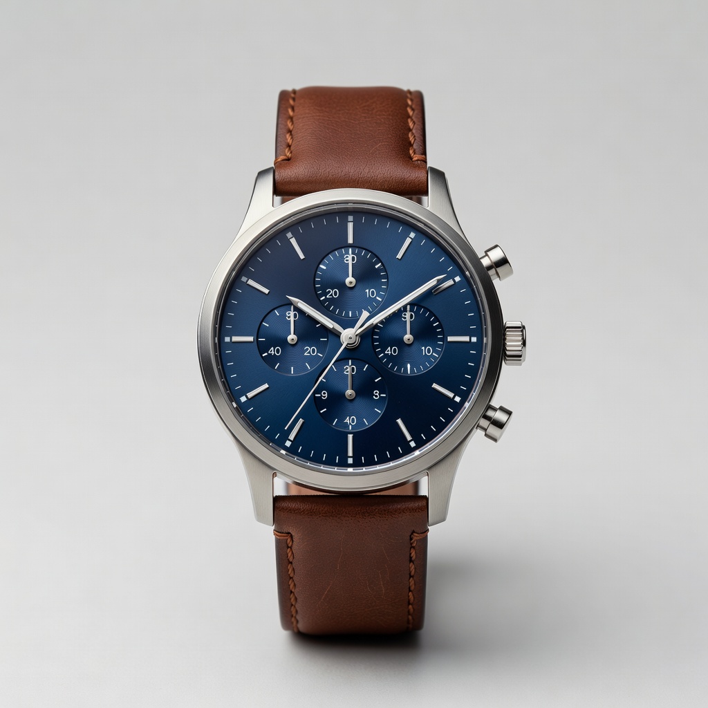 Chronograph Leather Watch