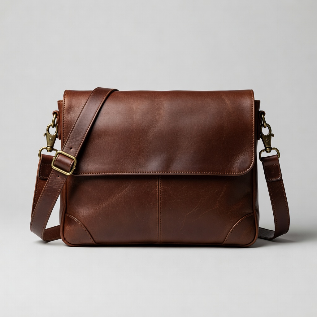 Leather Laptop Messenger Bag